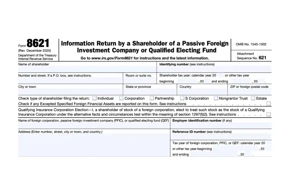 Form 8621 for Expats Explained: PFIC Reporting for Foreign Mutual Funds
