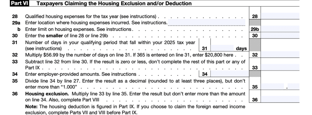 Form 2555 Part 6