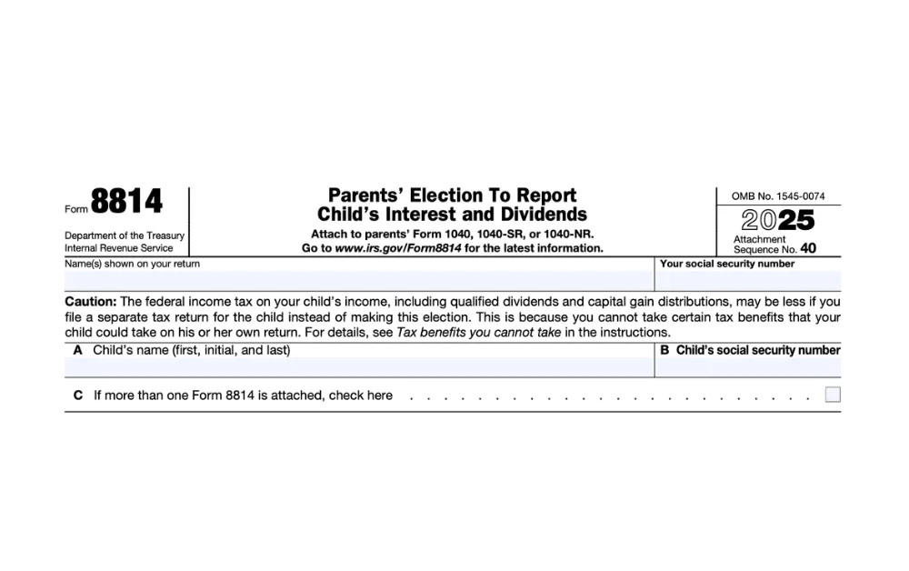 IRS Form 8814: Should You Report Your Child’s Investment Income on Your Return?