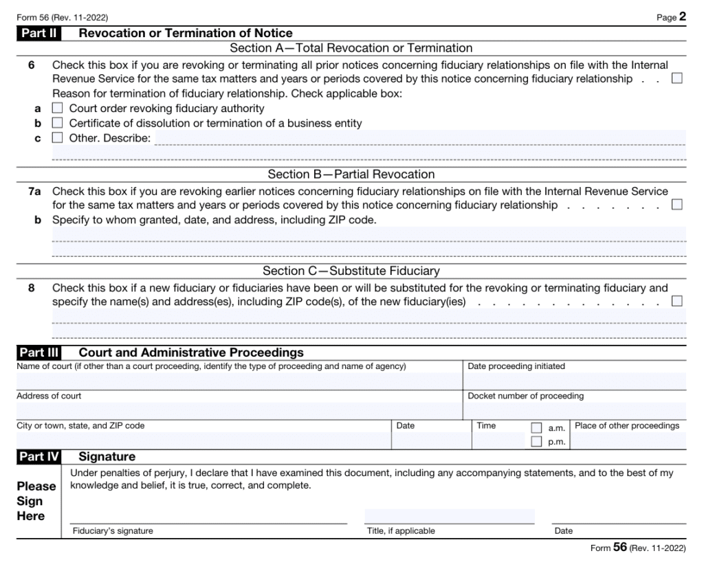 Form 56 Part 2