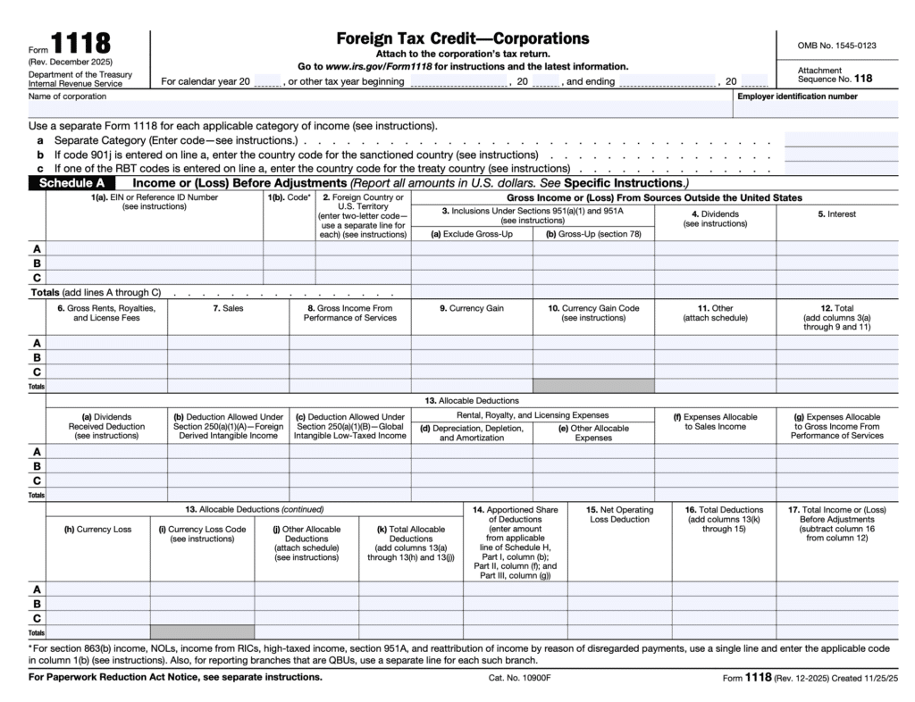 Form 1118