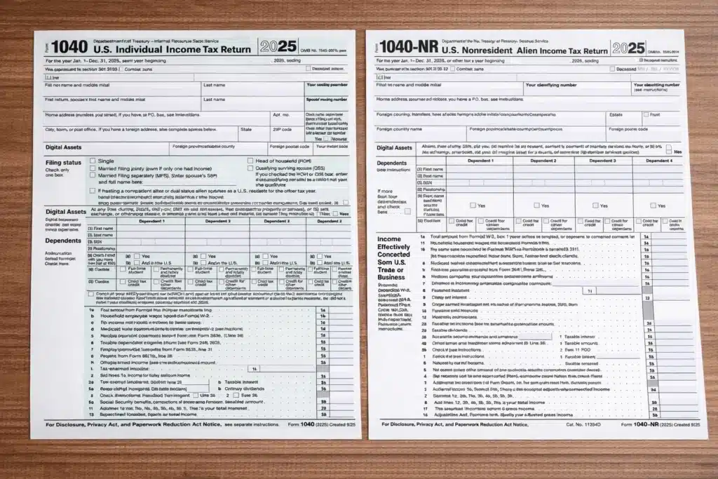 Form 1040 vs. Form 1040-NR Explained: Which Tax Form to File