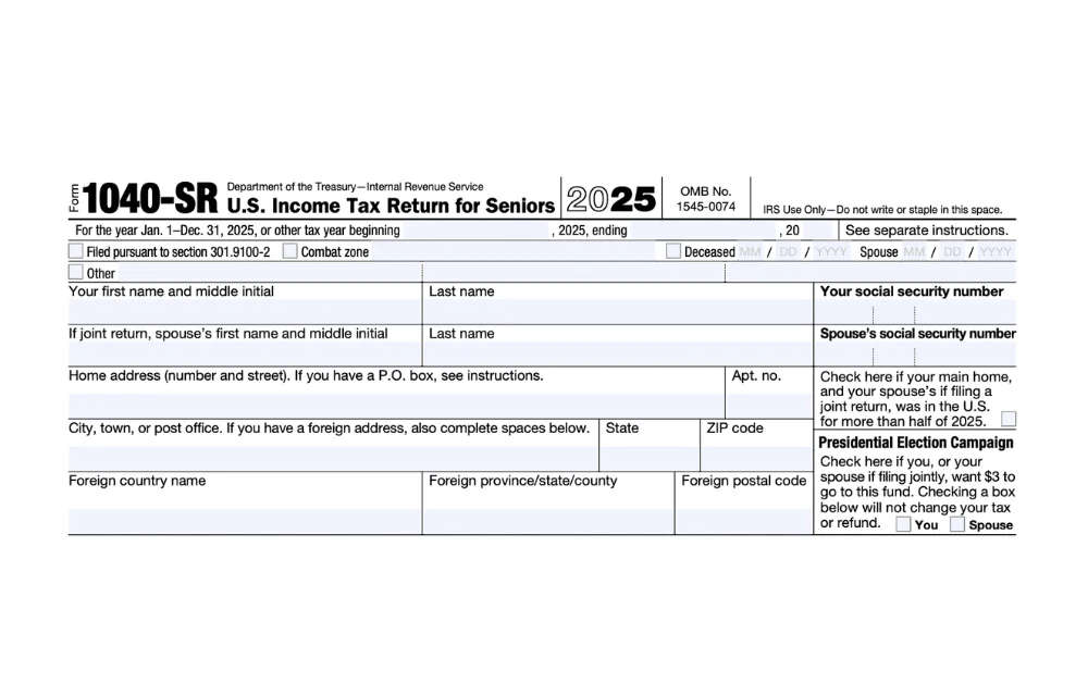 Form 1040-SR Explained: The Senior Tax Return Option for U.S. Expats Age 65+