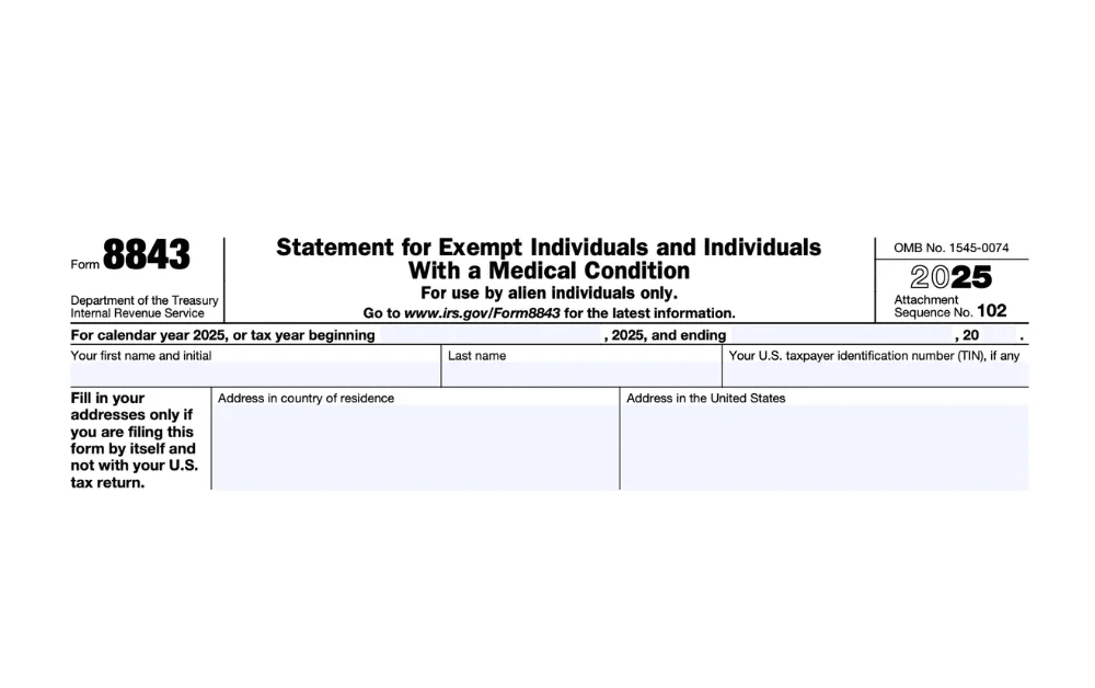 Form 8843 for Visa Holders Explained: Exempt Individual Statement